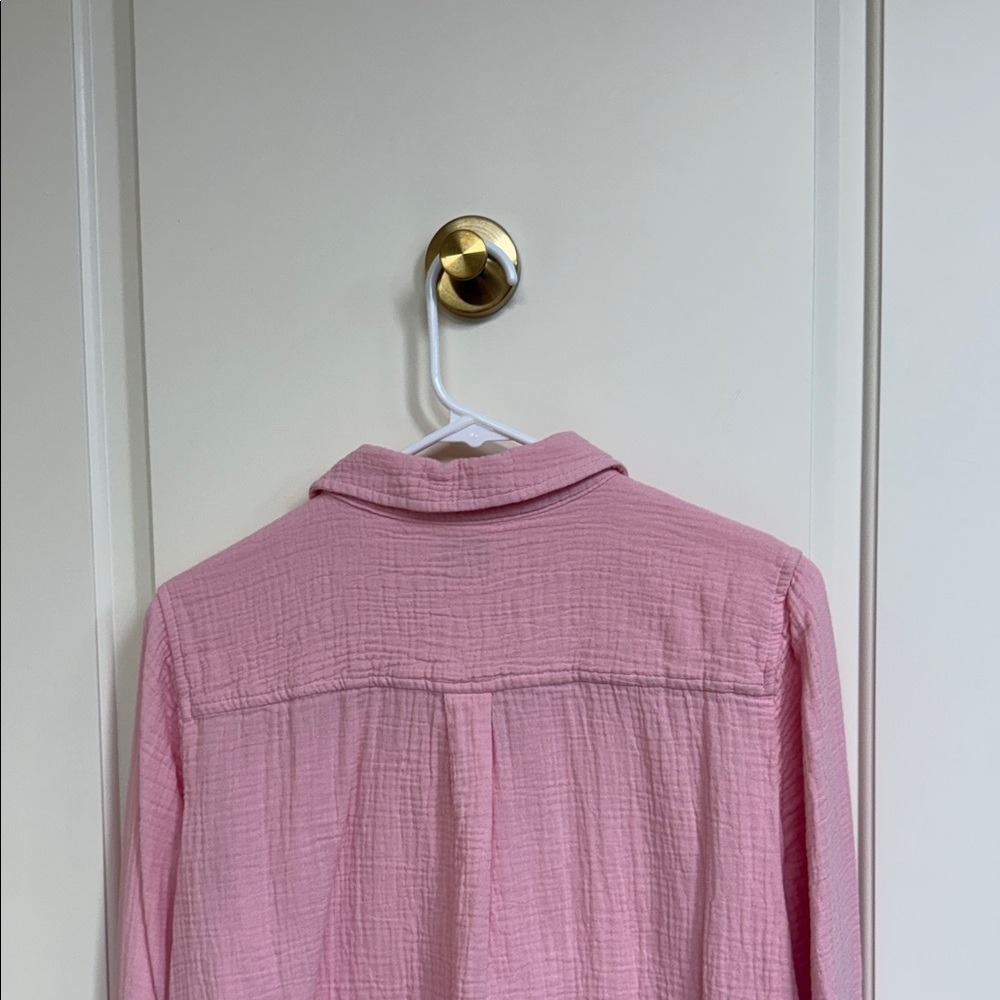 J. Crew Light Pink Crinkle Blouse - Picture 10 of 12
